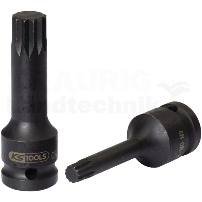 1/ 2" Kraft Bit Stecknuss XZN, lang, M4