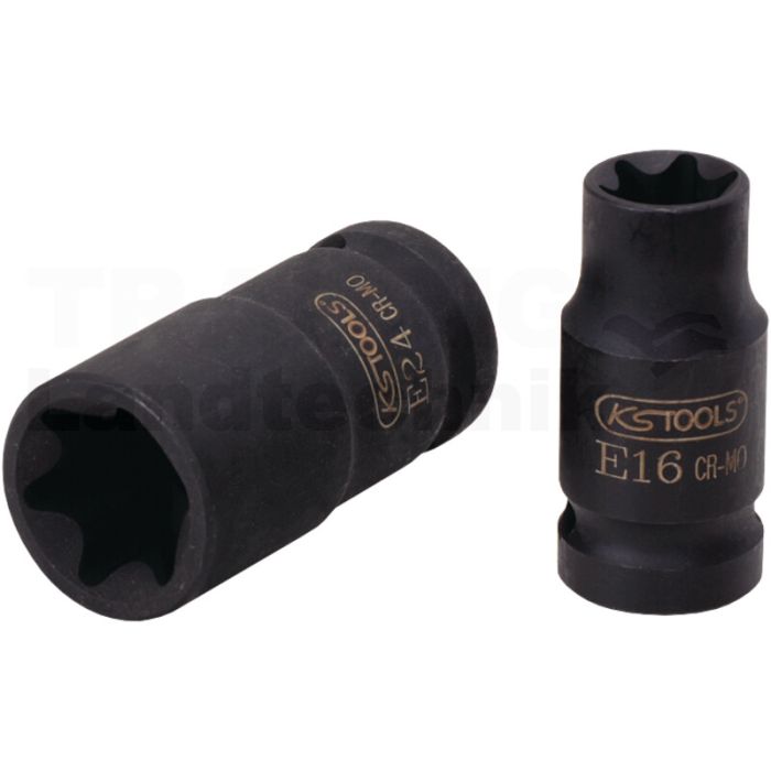 1/2" TX-E-Kraft-Stecknuss, kurz, E10