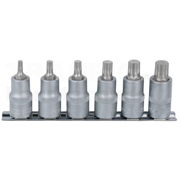 1/4" Bit-Stecknuss-Satz XZN,6-tlg. M4-M