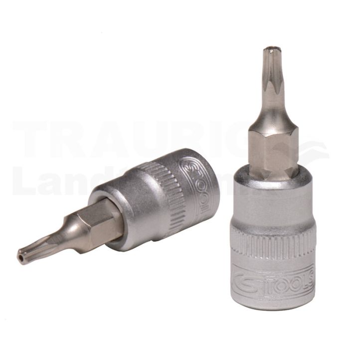 1/4" Bit Stecknuss 5-Stern m. Bohrung