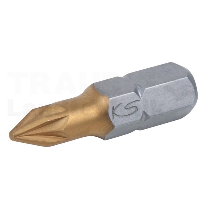 1/4" TiN Bit, 25mm, PZ2, 5er Pack 1/4" TiN Bit, 25mm, PZ2, 5er Pack