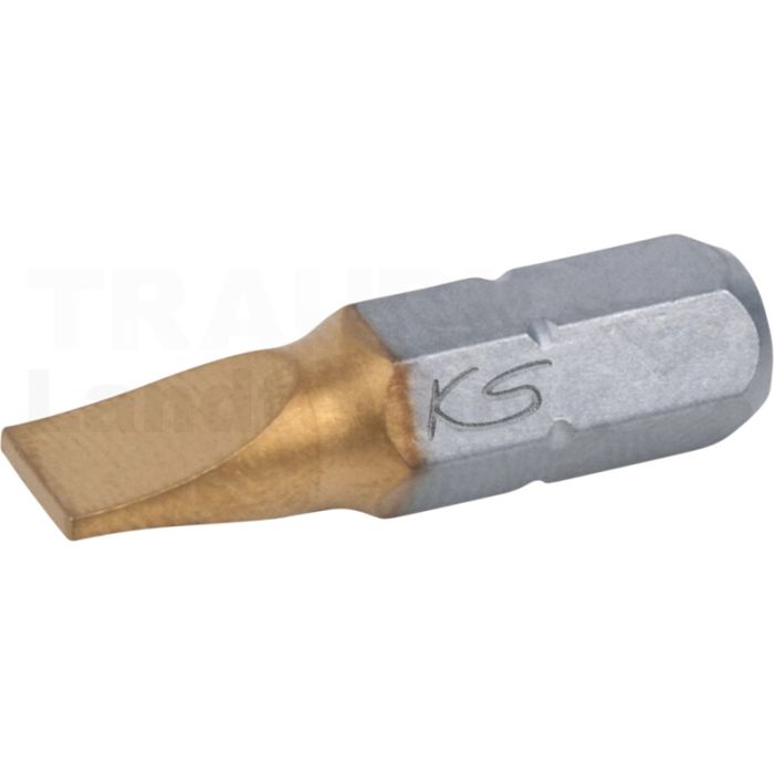1/4" TiN Bit Schlitz, 25mm, 8mm 1/4" TiN Bit Schlitz, 25mm, 8mm
