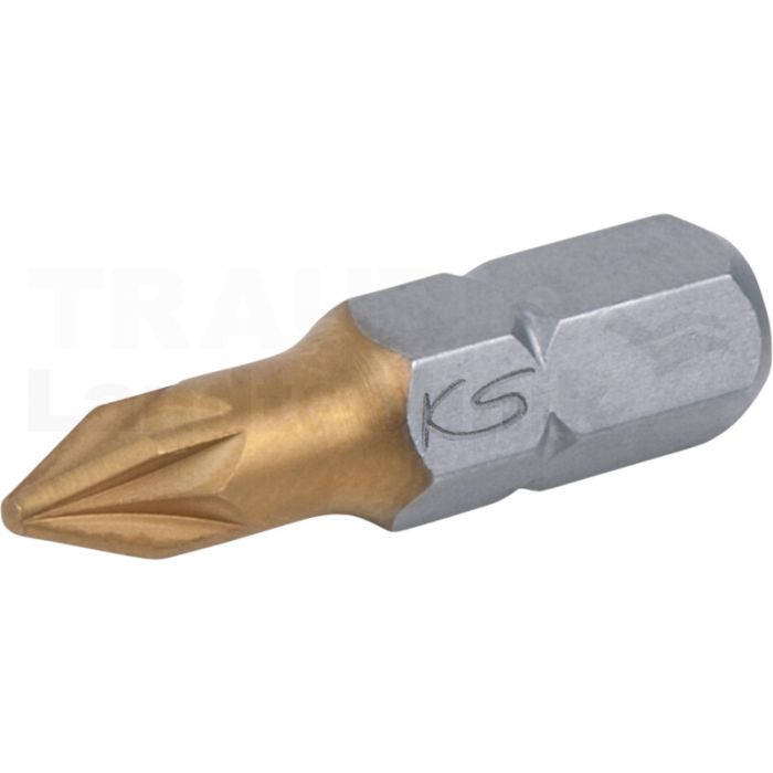 1/4" TiN Bit, 25mm, PZ1
