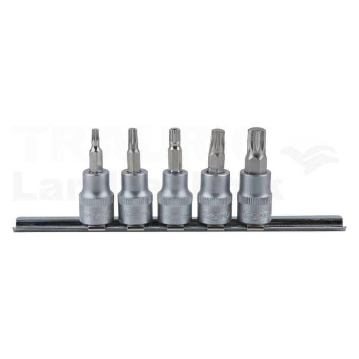 3/8" Bit-Stecknuss-Satz Vielzahn, 5-tlg.