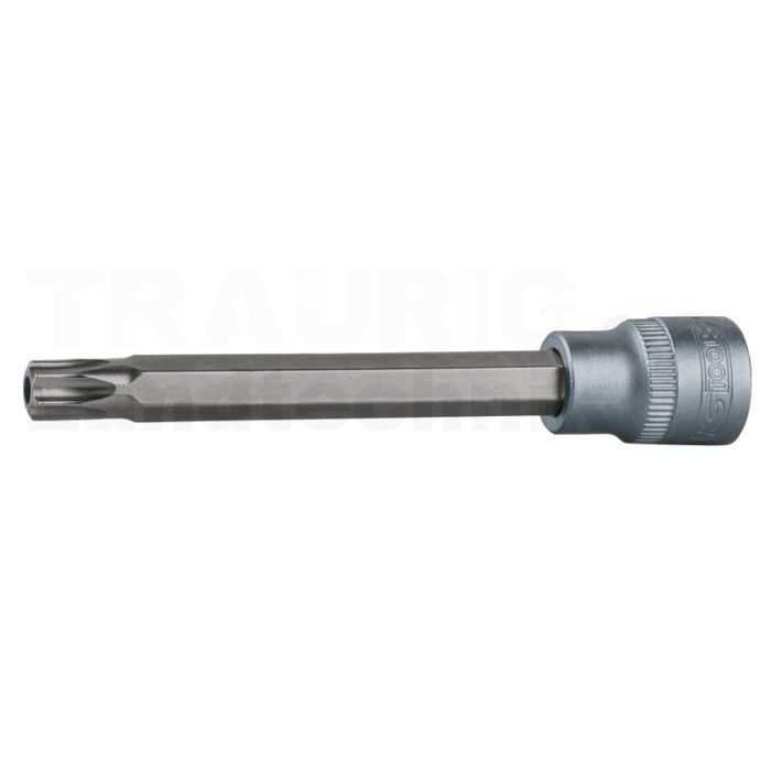 3/8" Bit Stecknuss TX m. Bohrung, lg