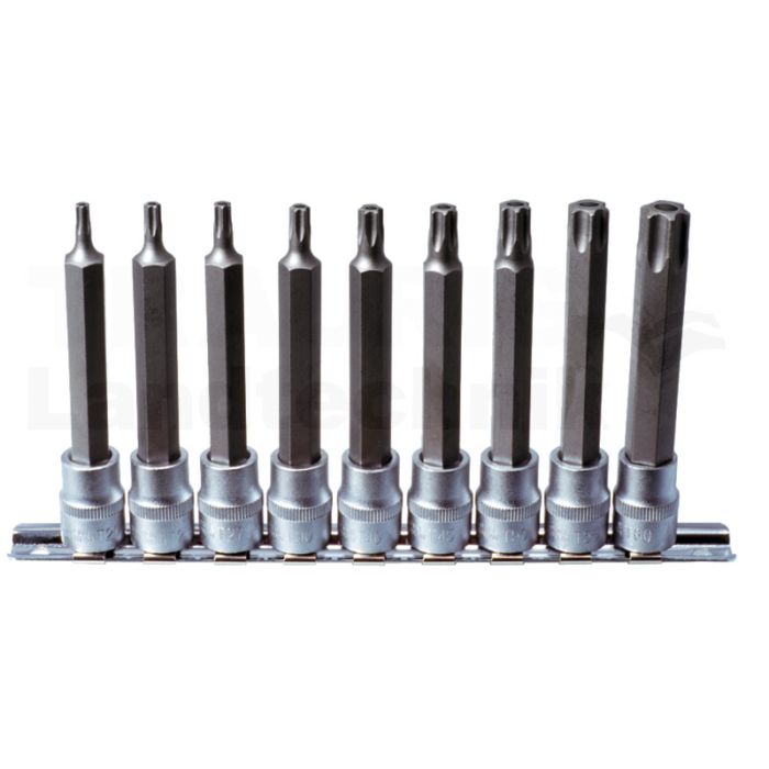 3/8" Bit Stecknuss Satz TX m. Bohrung