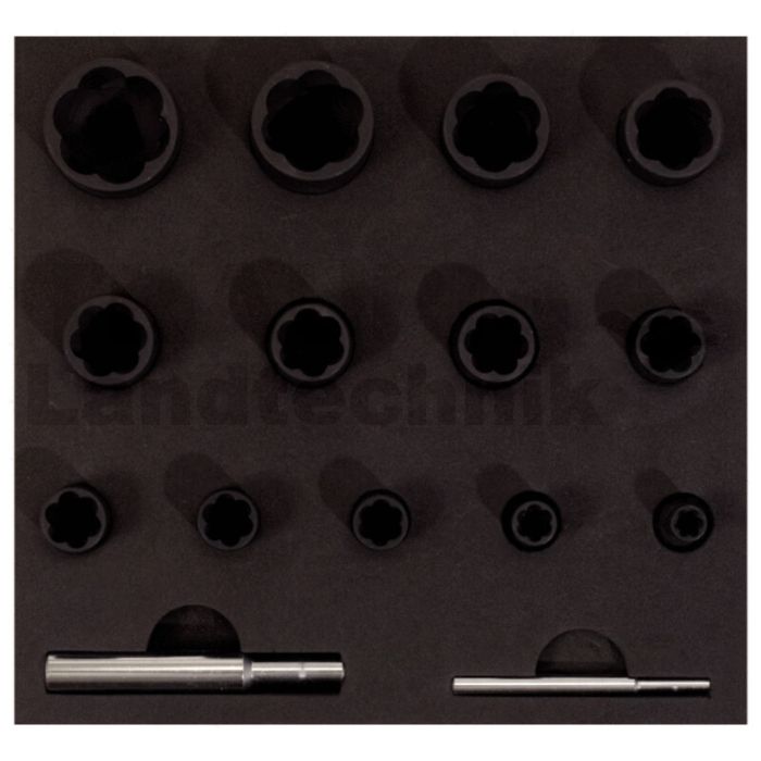 1/4" +1/2" Spiral-Profil Stecknusssatz