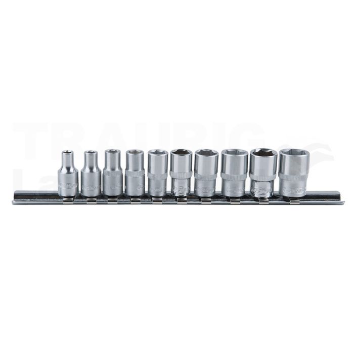 1/4" Sechskant-Stecknuss-Satz, 10-tlg.