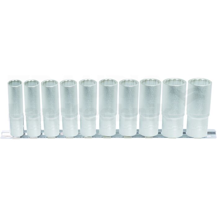 1/4"12kant-Stecknuss-Satz, lang, 10-tlg