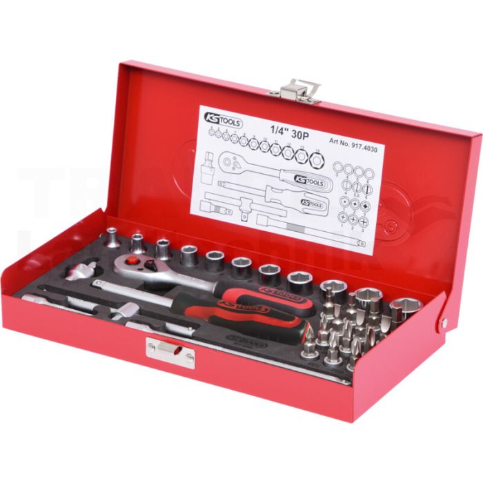 1/ 4" Steckschlüssel Satz, 30-teilig
