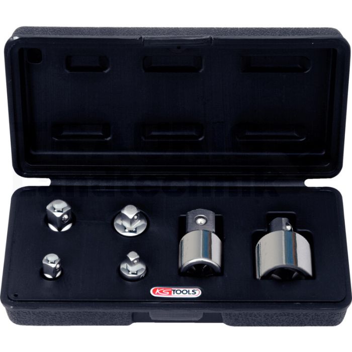 1/4'+3/8'+1/2' CHROME+Adapter Satz,6tlg