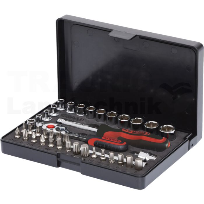 1/4" CHROME+Steckschlüssel Satz, 40tlg