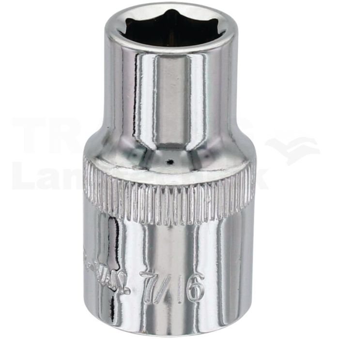 1/2" CHROME+SK-Stecknuss, 7/16"