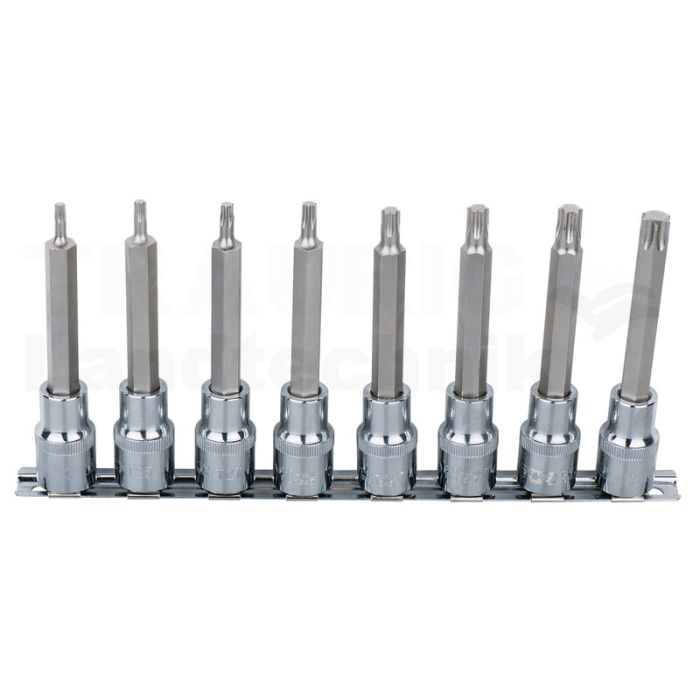 1/2" CHROME+Bit Stecknuss Satz T x lg