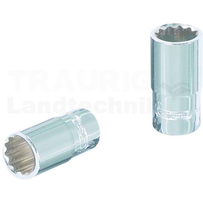 1/4" CHROMEplus® 12-kant-Stecknuss, 12mm