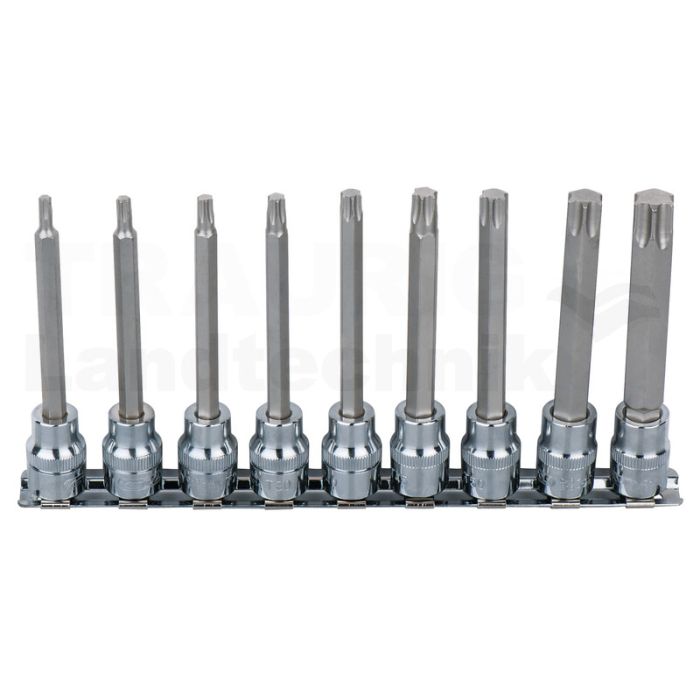 3/8" CHROME+Bit Stecknuss Satz TX , lg