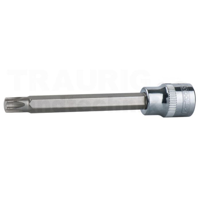 1/2" CHROME+Bit Stecknuss TX , lg, T50