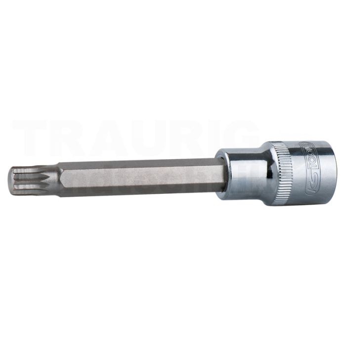 1/2" CHROME+Bit Stecknuss XZN, lang, M5