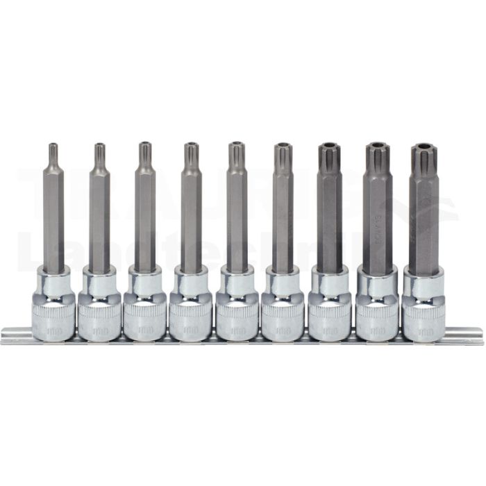 1/2" CHROME+RIBE-Bit Stecknuss Satz, lg