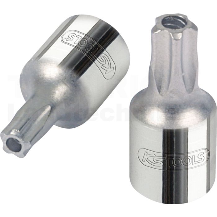 1/4" CHROMEplus Bit-Stecknuss Fünfstern, Stirnloch