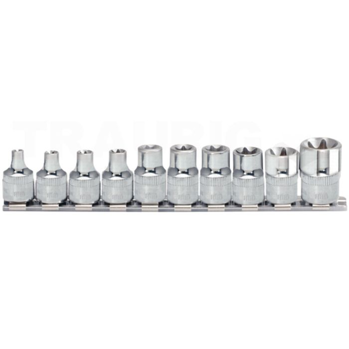 3/8' CHROME+TX -E Stecknuss Satz, 10tlg 3/8' CHROME+TX -E Stecknuss Satz, 10tlg