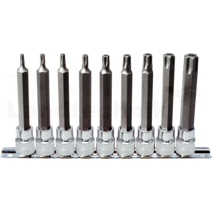3/8" CHROME+Bit Stecknuss Satz TX