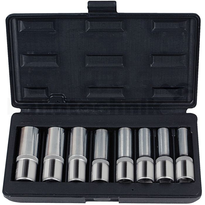 1/2" CHROME+T x -E Stecknuss Satz, lg