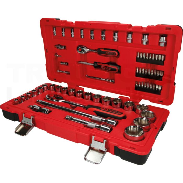 1/4"+1/2" CHROMEplus Steckschlüssel-Satz, 68-tlg.