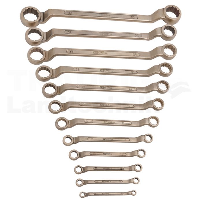 BRONZE Doppelringschlüssel-Satz, gekröpf
