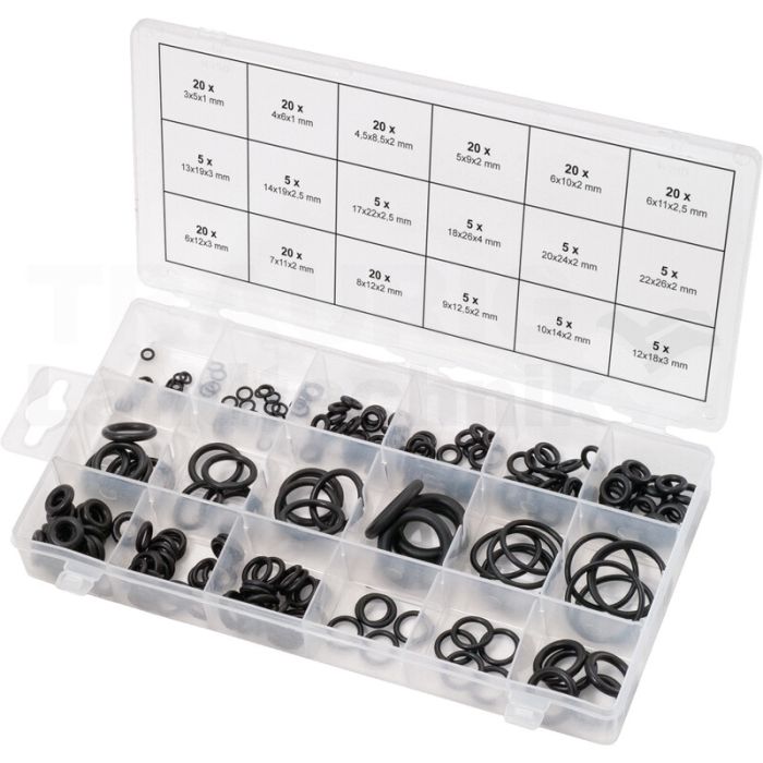 Sortiment O-Ringe, Innen Ø 3-22mm225tlg.