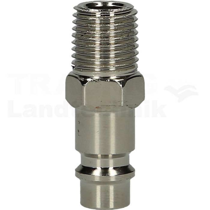 Metall-Stecknippel, 1/4"AG, Europa