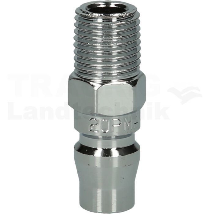 Metall-Stecknippel, 1/4"AG, Asien