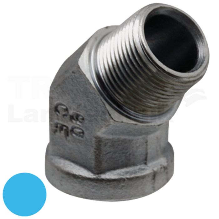 WA 3/4 M-NPT x 3/4 F-NPT 45°