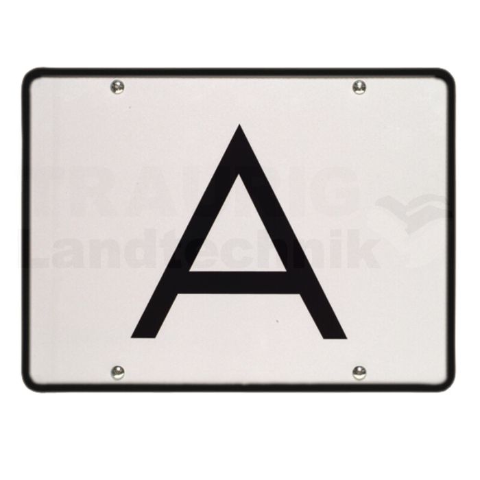 Warntafel (A) starr, mit Halter Warntafel (A) starr, mit Halter