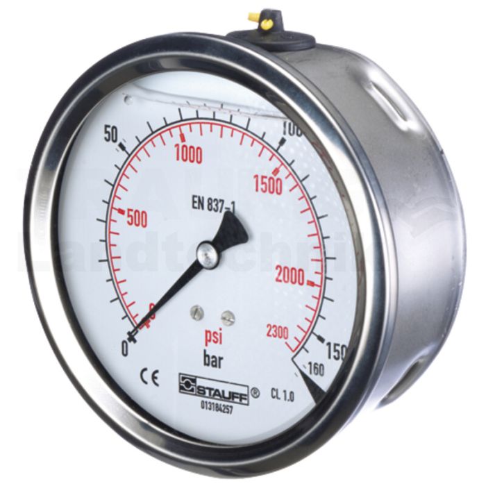 Manometer 25 bar Ø100mm - 1/2"