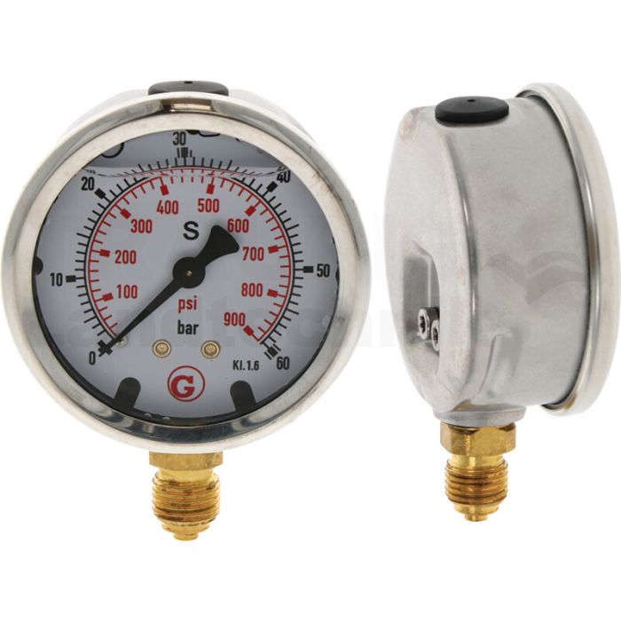 Manometer UA. 60 bar Ø63mm - 1/4" Manometer UA. 60 bar Ø63mm - 1/4"