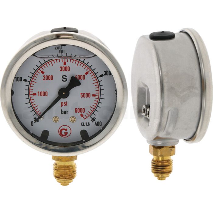 Manometer UA. 400 bar Ø63mm - 1/4" Manometer UA. 400 bar Ø63mm - 1/4"