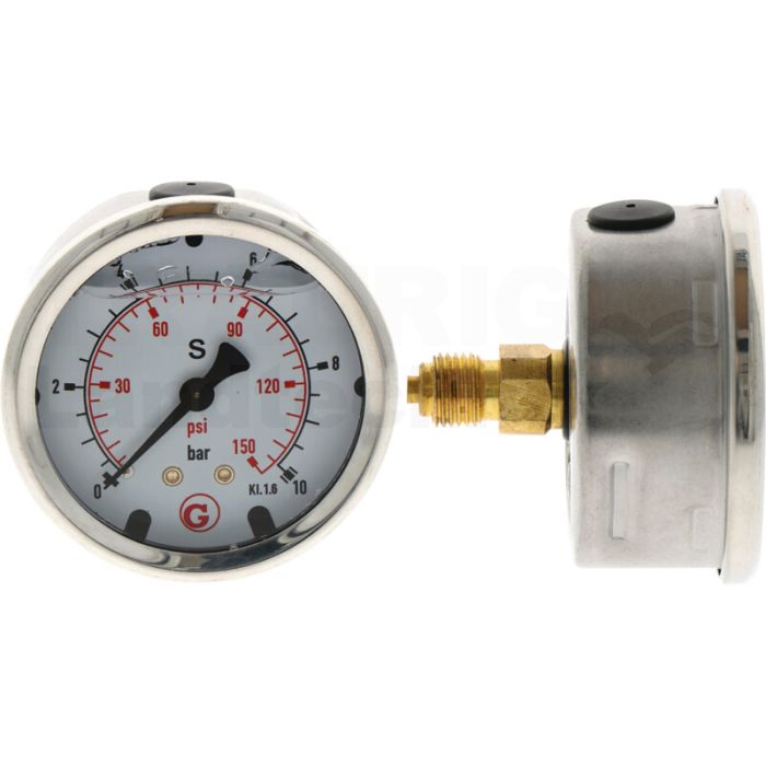 Manometer HA. 10 bar Ø63mm - 1/4"
