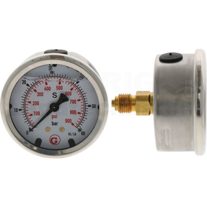 Manometer HA. 60 bar Ø63mm - 1/4"