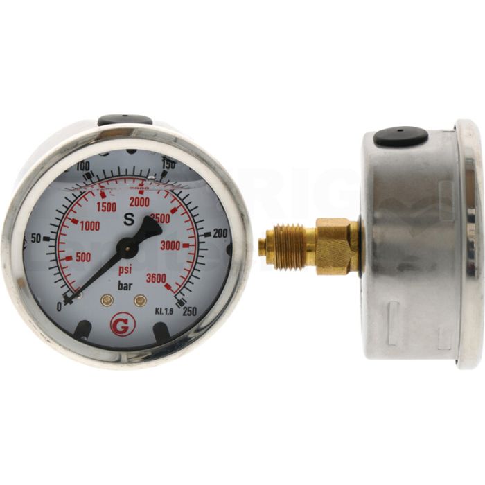 Manometer HA. 250 bar Ø63mm - 1/4"