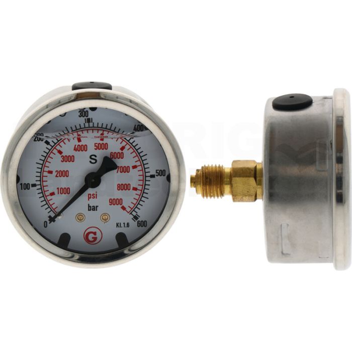 Manometer HA. 600 bar Ø63mm - 1/4"