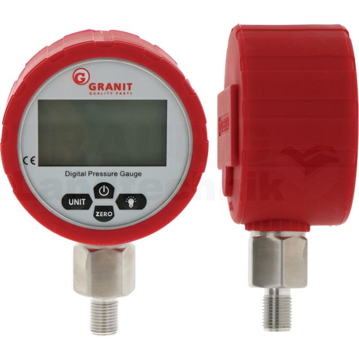 Dig. Manometer D=80mm 0-160 bar mit Gumm