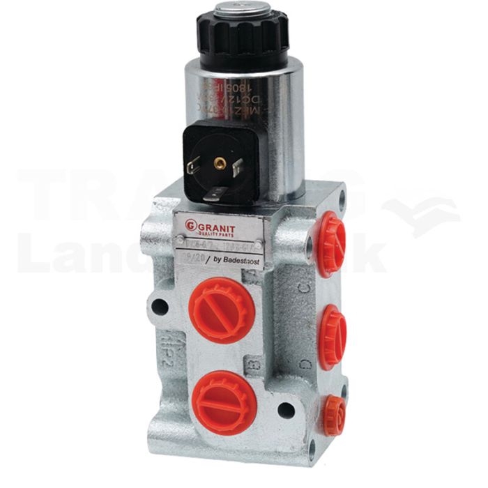 6/2 Wegeventil SWV-E-12V Zn-Ni (1/2")