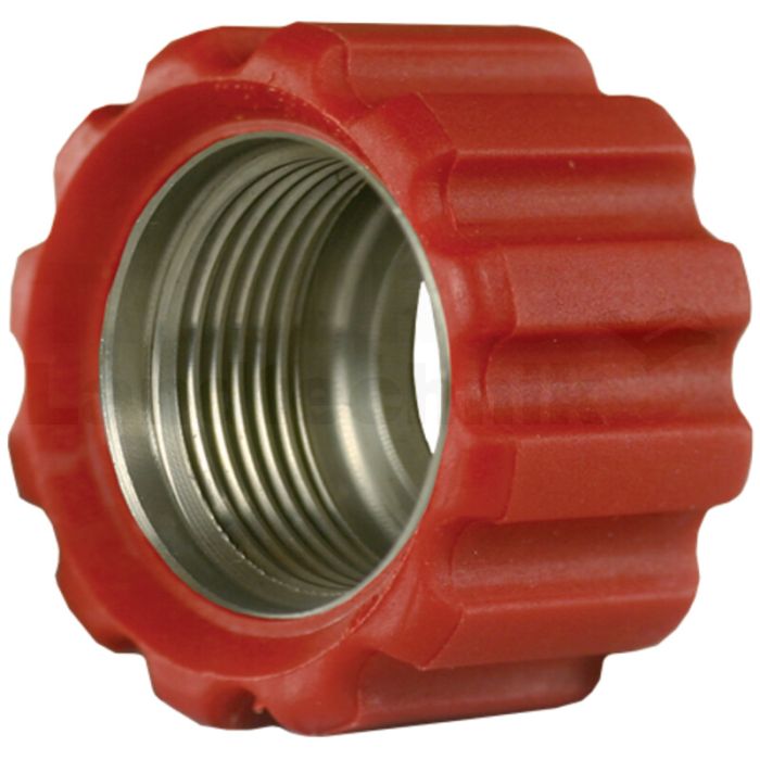 Überwurfmutter 22x1,5 16,4 mm rot VA