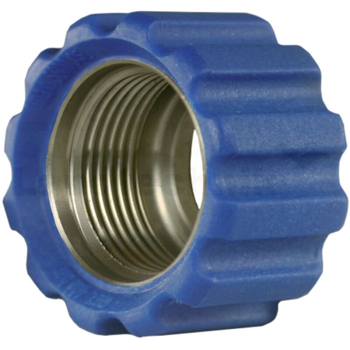 Überwurfmutter 22x1,5 16,4 mm Blau VA