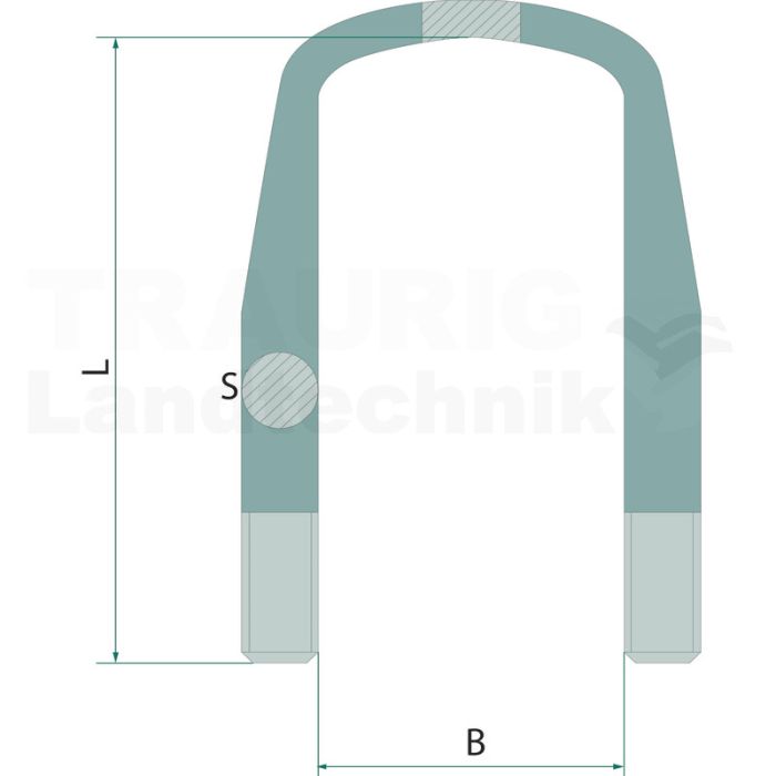 Federbride M22 x 260 x 150 R90/R48 flach