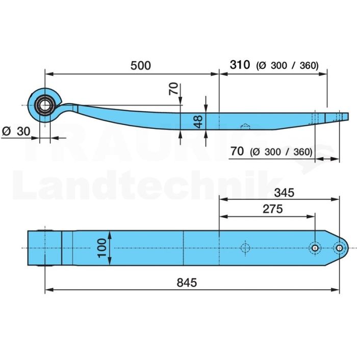Blattfeder Sl-500/310 Sgs1X48 H= 48