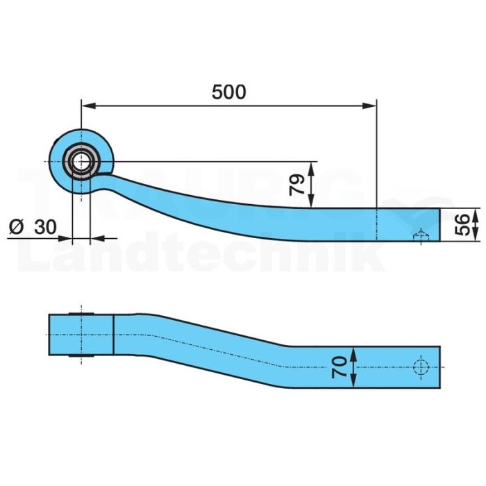 Blattfeder 7AL-500/---2D_55100%SGS1 x 56