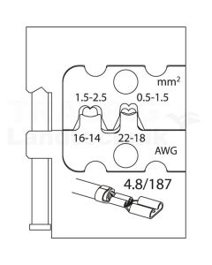 Modul-Einsatz für Flachsteckhülsen 4,8