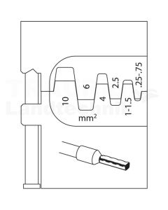 Modul-Einsatz f. Aderendhülsen 0,25-10mm